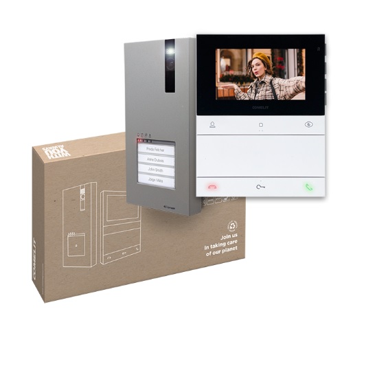 Kit Videocitofono Monofamiliare Quadra e People Vivavoce SimpleBus